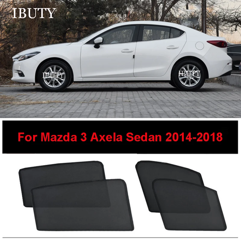 

For Mazda 3 Axela Sedan 2014 2015 2016 2017 2018 Custom Car Sunshade Visor Mesh Curtain Side Window Sun Shade UV Heat Sunshield