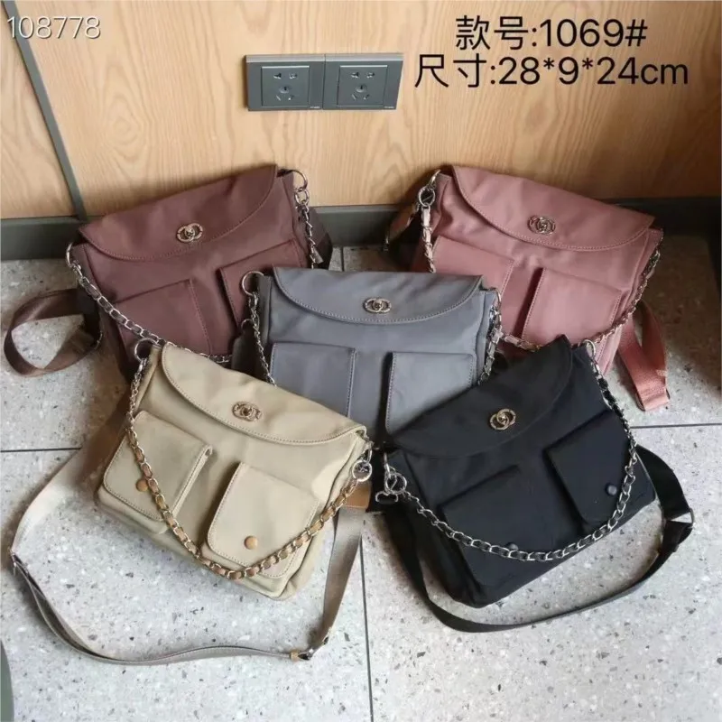 

2025 new fashionable and versatile waterproof Oxford cloth bag, washed pocket, armpit chain, single shoulder crossbody bag
