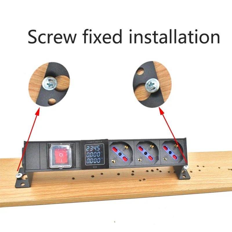 PDU power strip network cabinet rack C14 port desktop German Italian socket 1-9AC With ammeter wireless socket