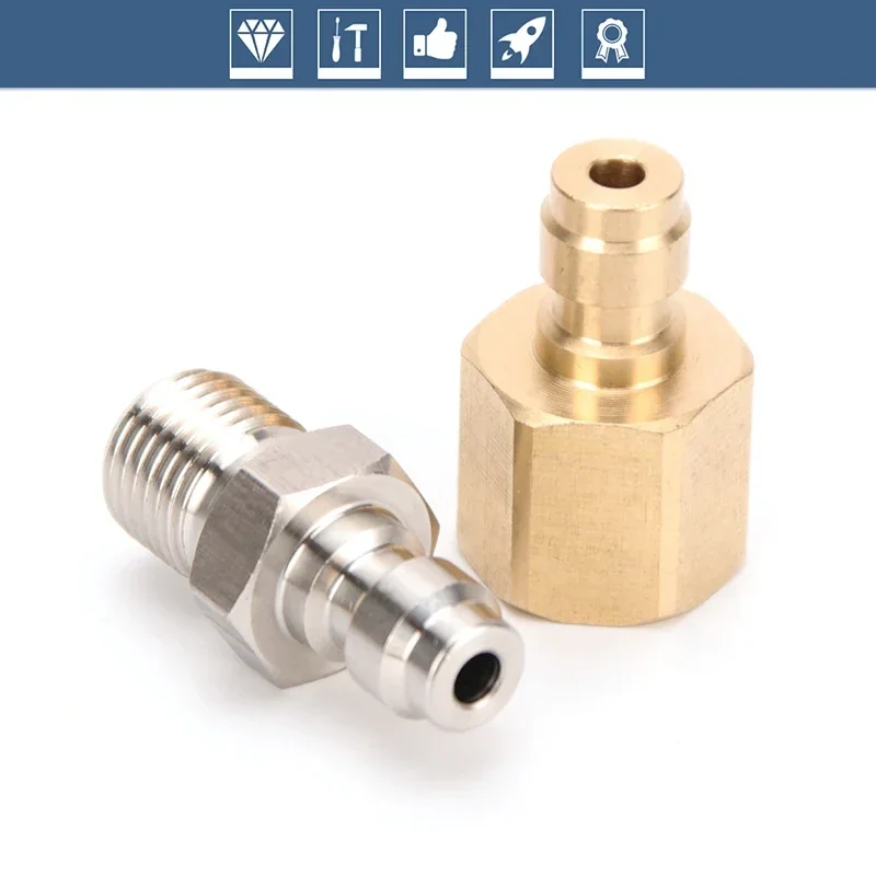 2szt 1/8BSPP 1/8NPT M10x1 Szybkozłącze 8mm Głowica wypełniająca Szybkozłącza Wysokociśnieniowe złączki Gniazdo pneumatyczne 30Mpa