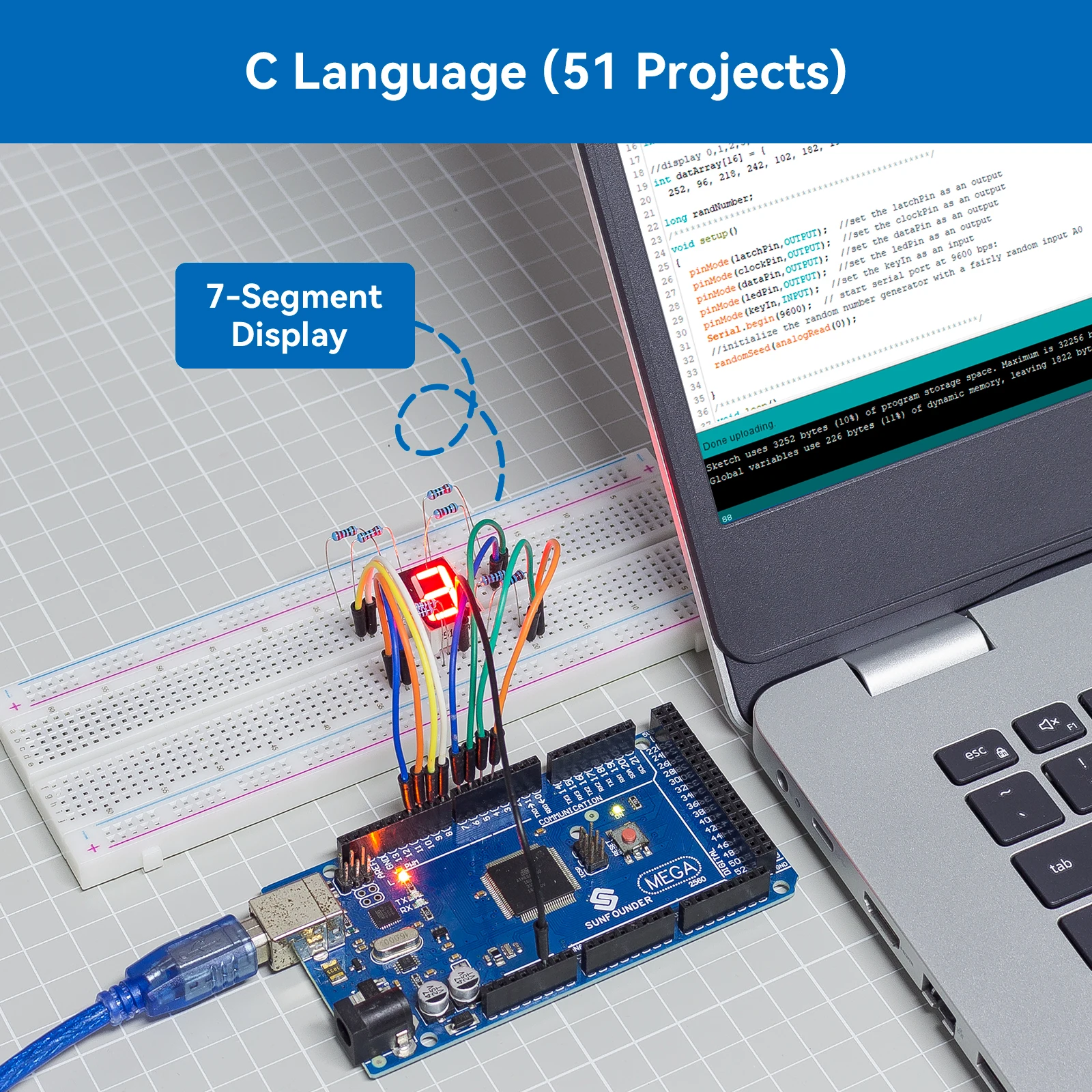 SunFounder Project The Most Complete Electronics Starter Kit Compatible with Arduino Mega 2560 R3 Mega328 Nano, 73 Tutorials