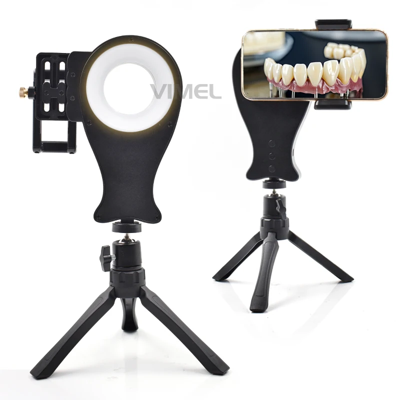 360 Rotate Dental LED Lamp for Mobile Photography Fill Light with Adjustable Brightness And 3 Type Holders