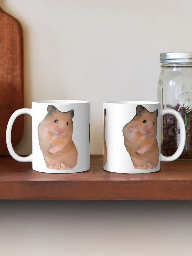 Hamster peace sign meme Coffee Mug Cups For Coffee And Tea Thermal Mug For Coffee Mugs Coffee Cups Cups For Cafe