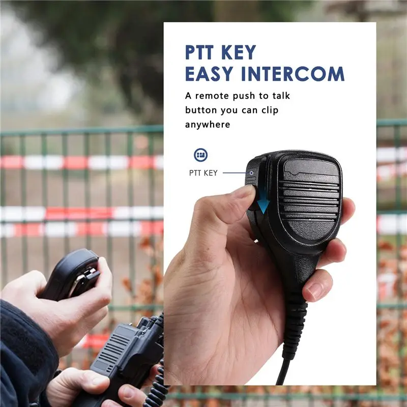 

Daily Sale High Quality IP54 Waterproof Portable Loudspeaker Mic Microphone For Motorola Walkie Talkie STP9000 Two Way Radio Sep