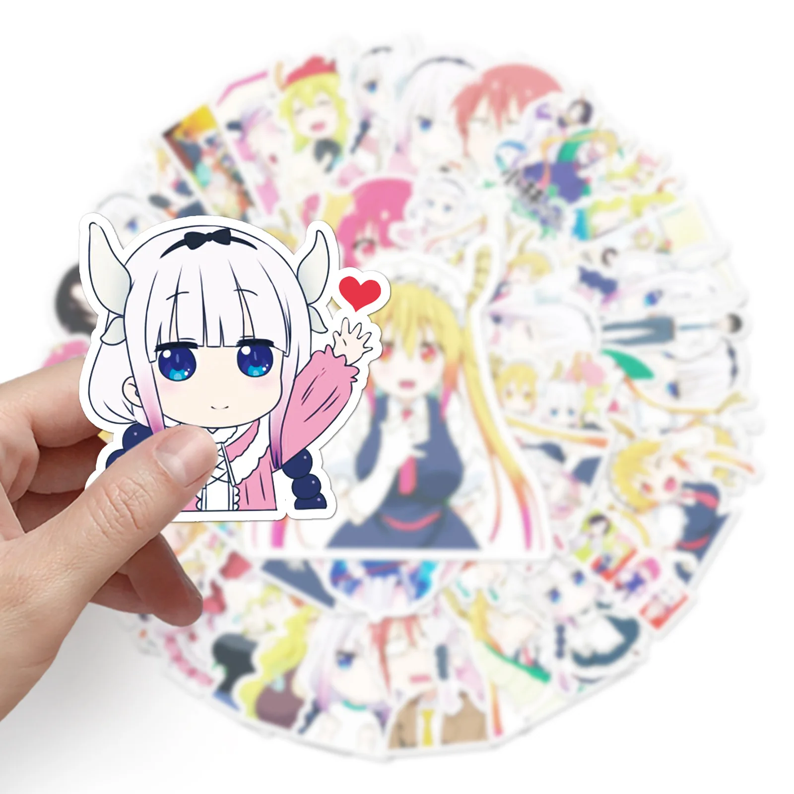 

10/50PCS Anime Miss Kobayashi's Dragon Maid Sticker Cartoon Graffiti Decal Toy Gift Idea DIY Phone Luggage Laptop Guitar