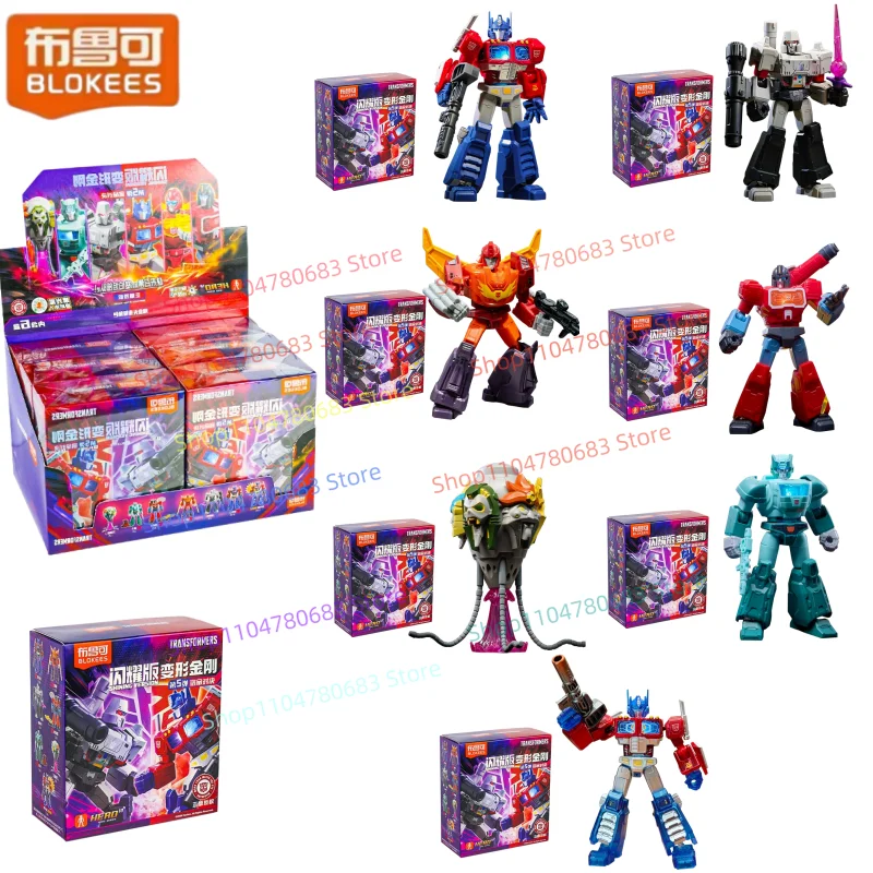 BLOKEES Transformers Shining Series Wave 5 Megatron Optimus Prime Light-Up Assemble Building Block Model ToyGifts Action Figures