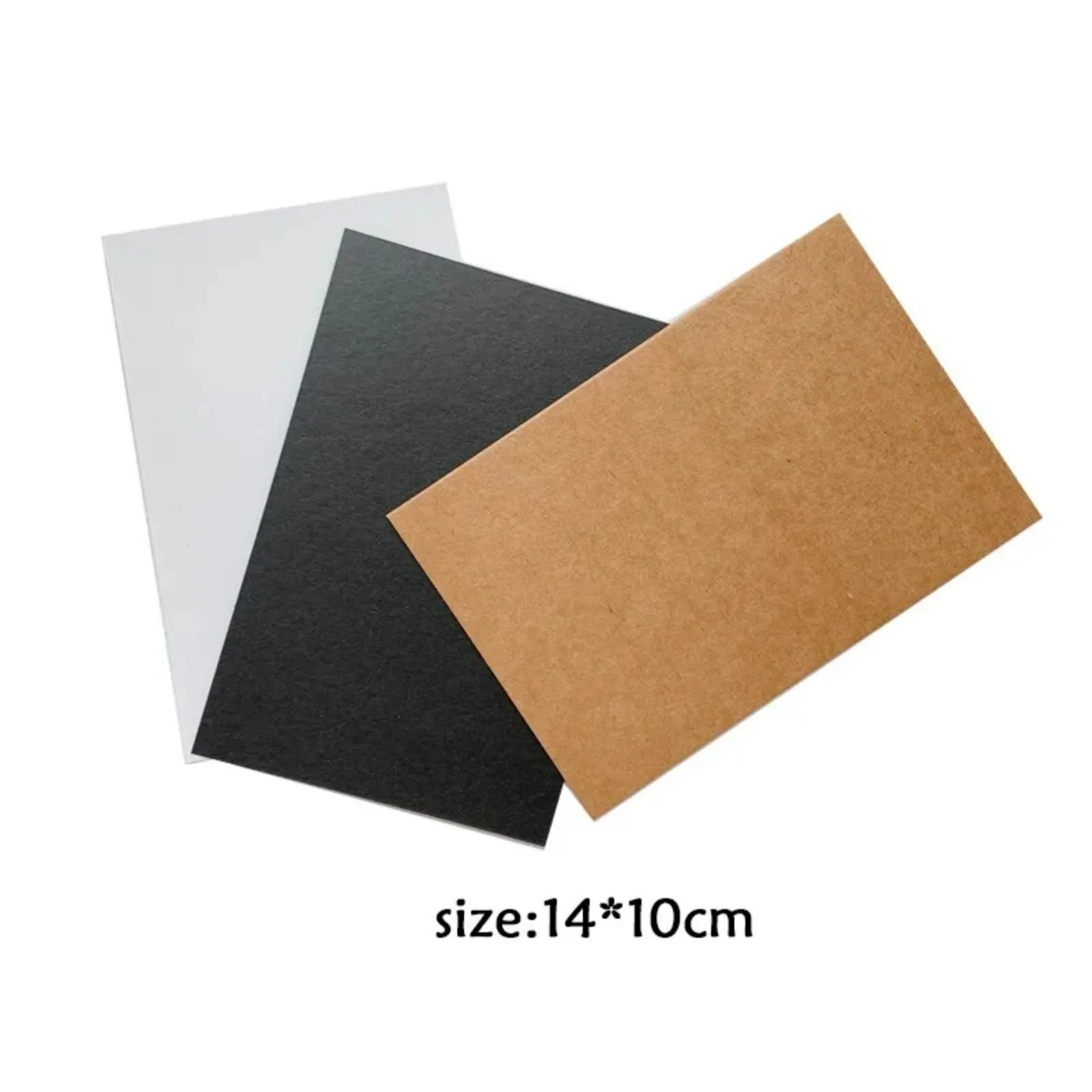 10 Sheets New in 2024 Blank Postcard Card Black Envelope Invitation Solid Color Craft Paper