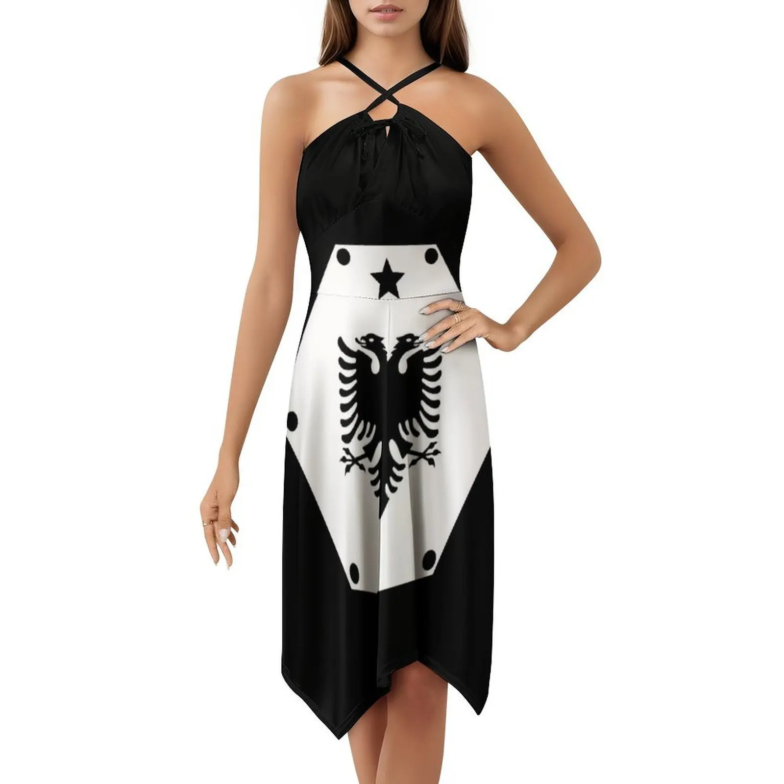 فستان حفلات أنيق للسيدات من ألبانيا بشعار على شكل حرف a مع خيارات قصيرة/طويلة/بدون ألبانيا ألبانيان تيرانا ألبانية #5