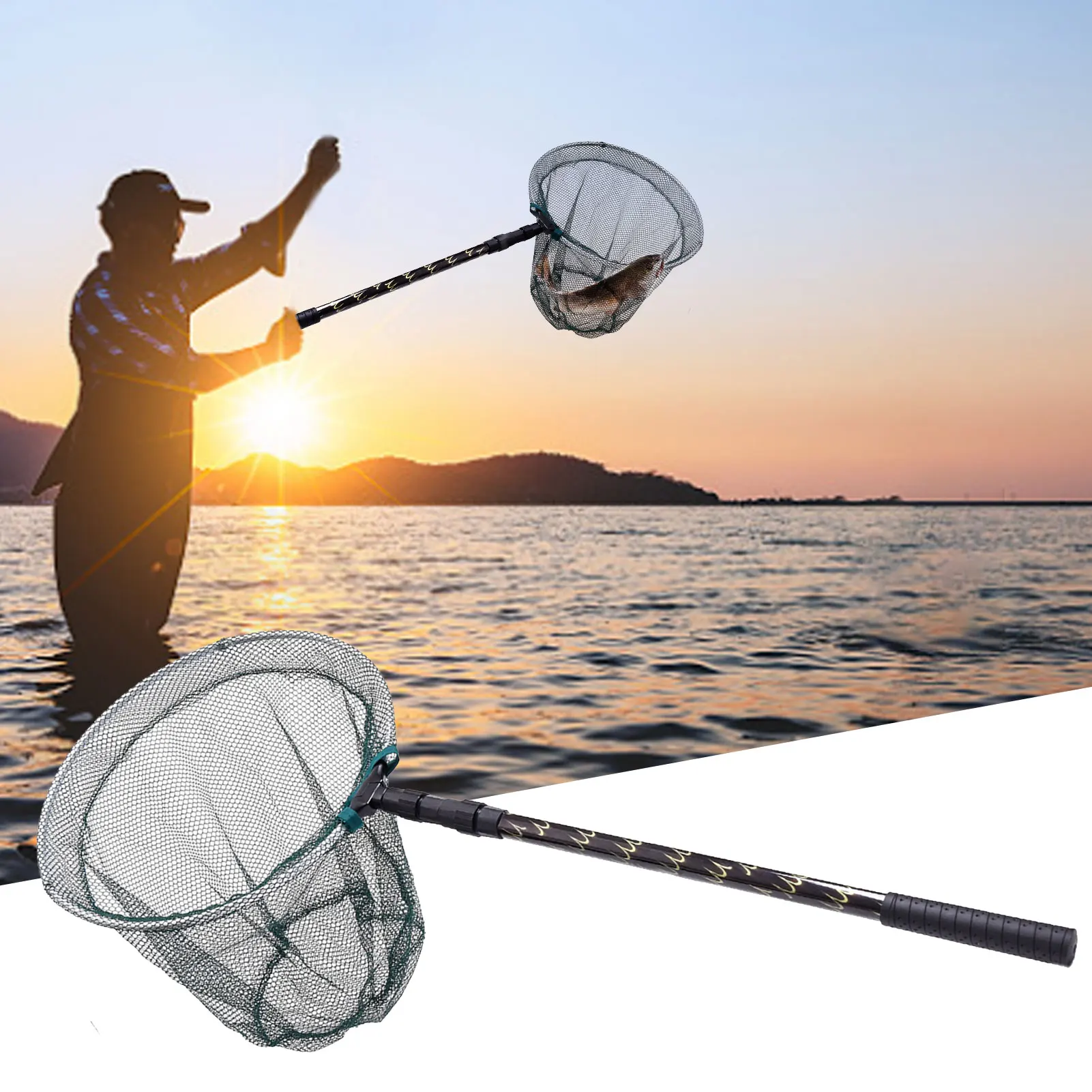 

Floating Fishing Net Fishing Landing Net With Telescoping Pole Long Handle Dip Nets For Fishing Easy Catch Release Fish Tools