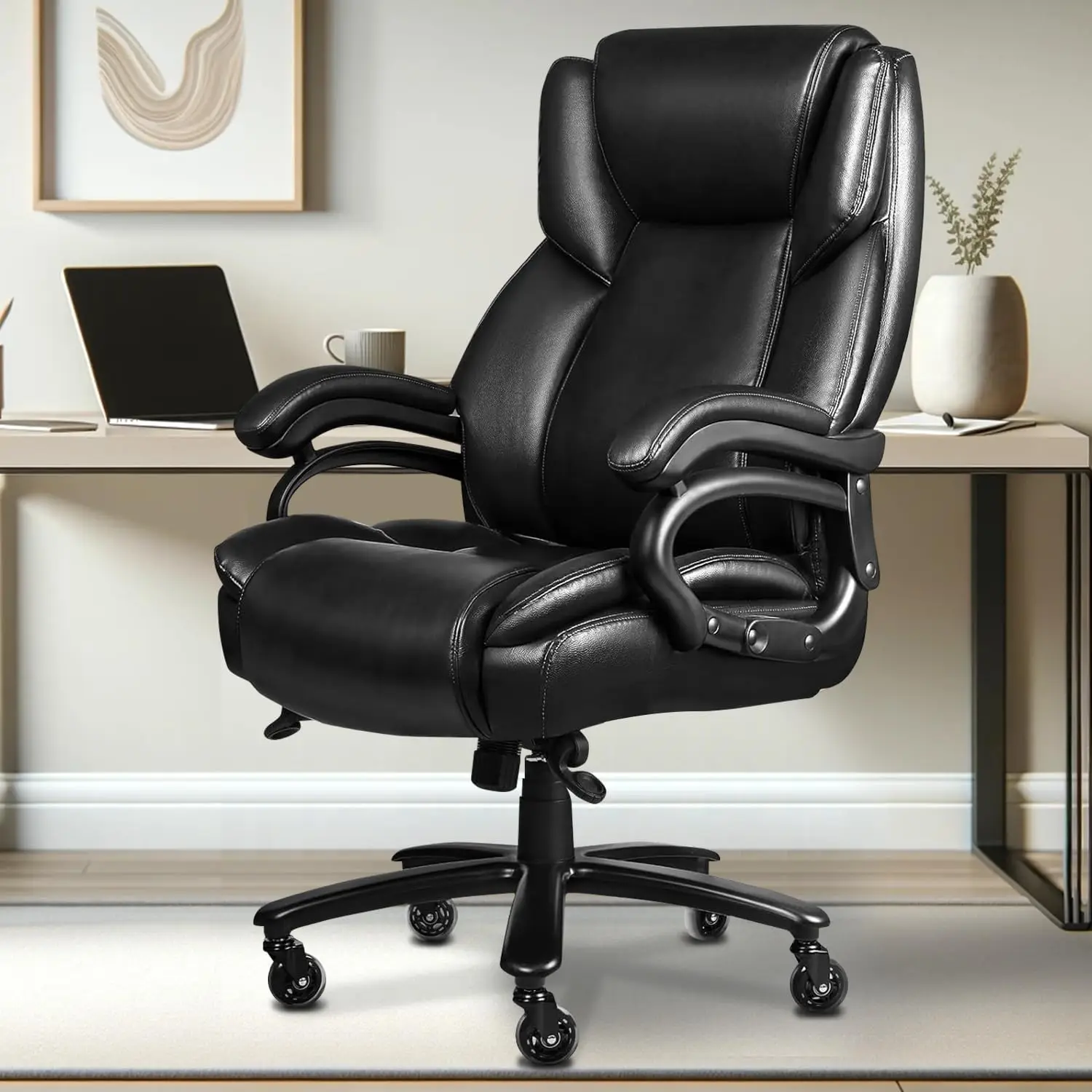 Big and Tall Office Chair,500lbs Capacity Heavy Duty Office Chair for Heavy People, High Back Executive Office Chair