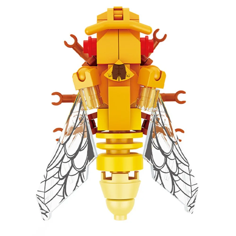 Quebra-cabeça inseto modelo animal formiga interessante blocos de construção libélula inseto natureza decoração