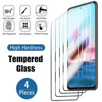 4PCS Protective Glass for Redmi Note 12 11 10 9 8 7 Pro Plus 5G 11S 10S 9T 8T Screen Protector for Redmi 9A 10C 9C 9AT 12 12C