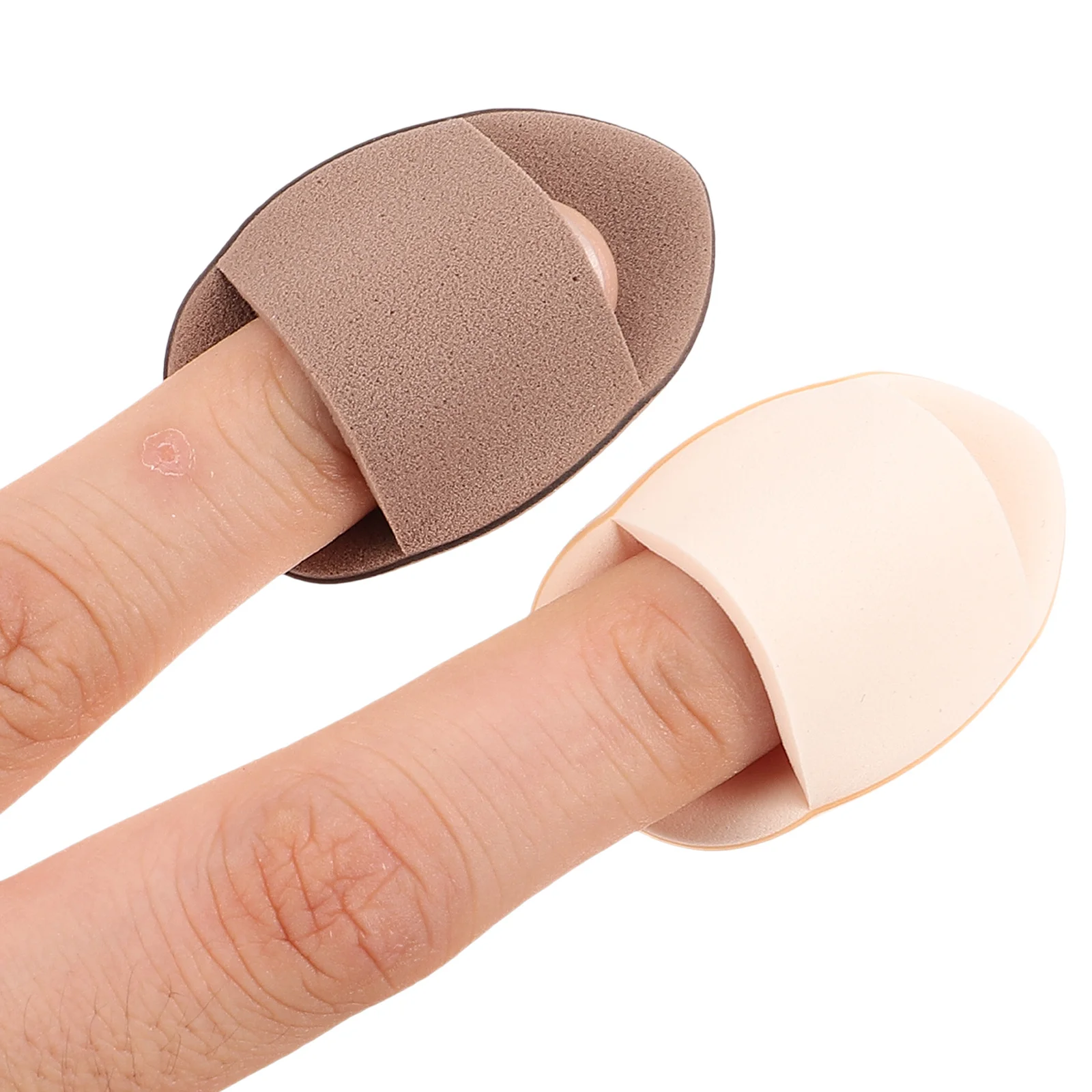 พัฟแต่งหน้าแบบสามเหลี่ยมขนาดเล็ก 4 ชิ้น พร้อมสายคล้องนิ้ว น่ารัก สำหรับคอนซีลเลอร์ รองพื้น และแป้งพัฟ