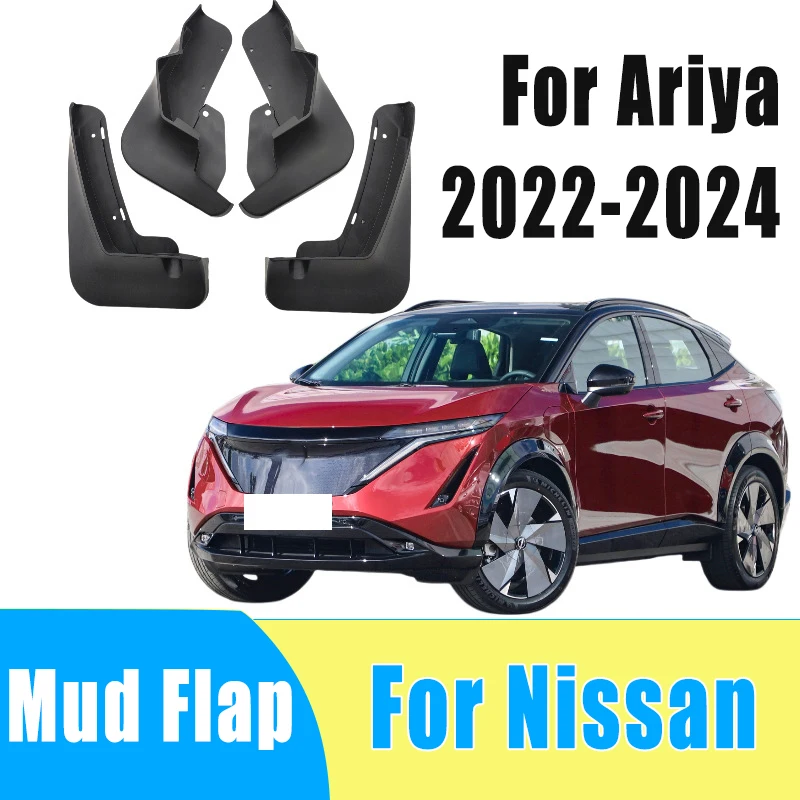

4pcs Automobiles Tire Mudguard Waterproof Prevent Mud Splashing Car Mud Flap Fender Trim Accessory For Nissan Ariya 2022-2024