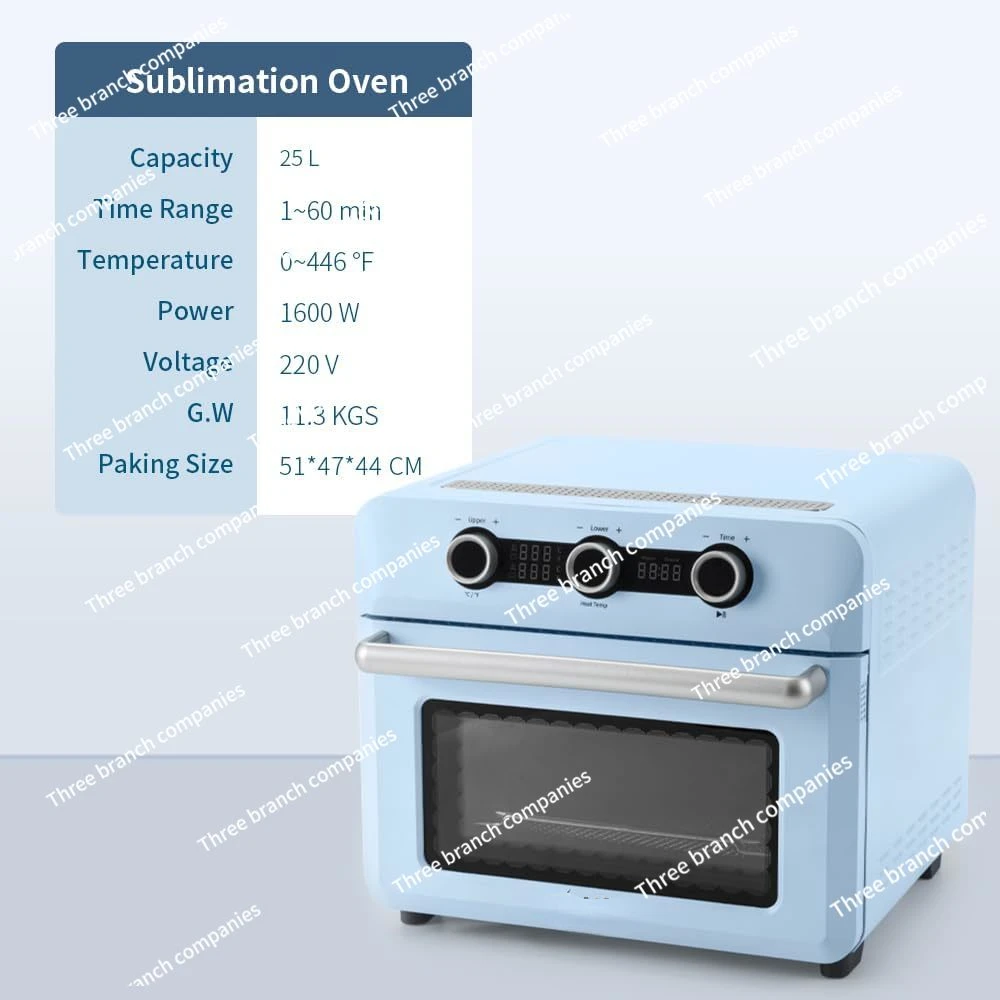 Life Sublimation Oven Machine 25 L 110 V 1600 W Light Blue Convection Oven for Sublimation Blanks Mugs Tumblers