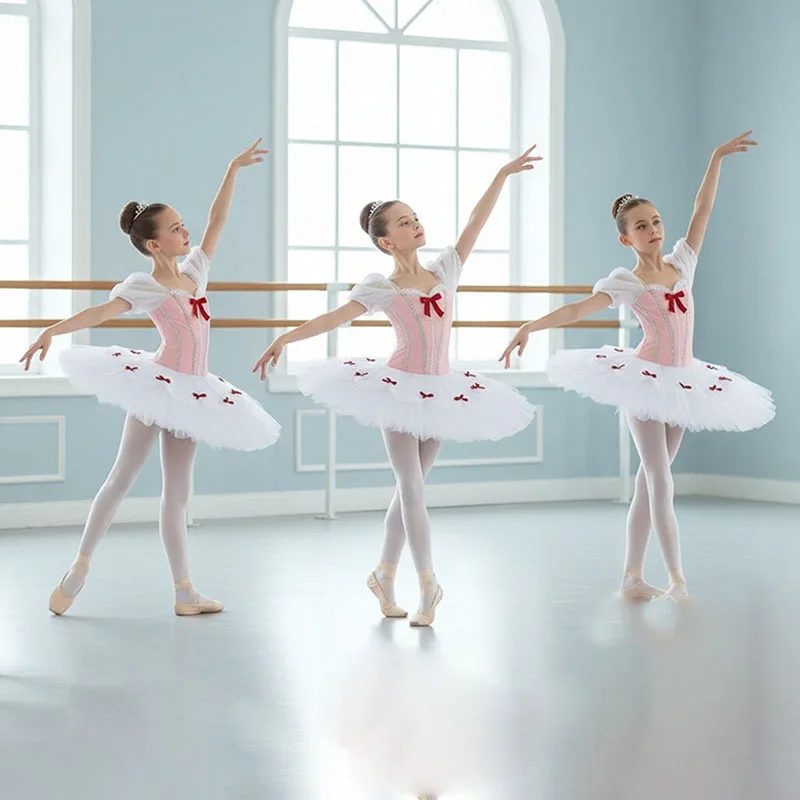 

Stage Ballet Dance Dress Girls Performance Tutu Kids Clothes Vestido Girl Mesh Princess Dress for Children's Day