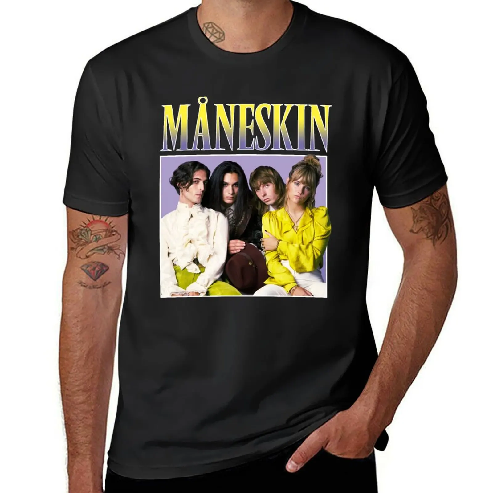 

Maneskin Mneskin - Winners of Eurovision Song Contest 2021 Italy Zitti E Buoni Retro Vintage T-Shirt tees t shirts for men