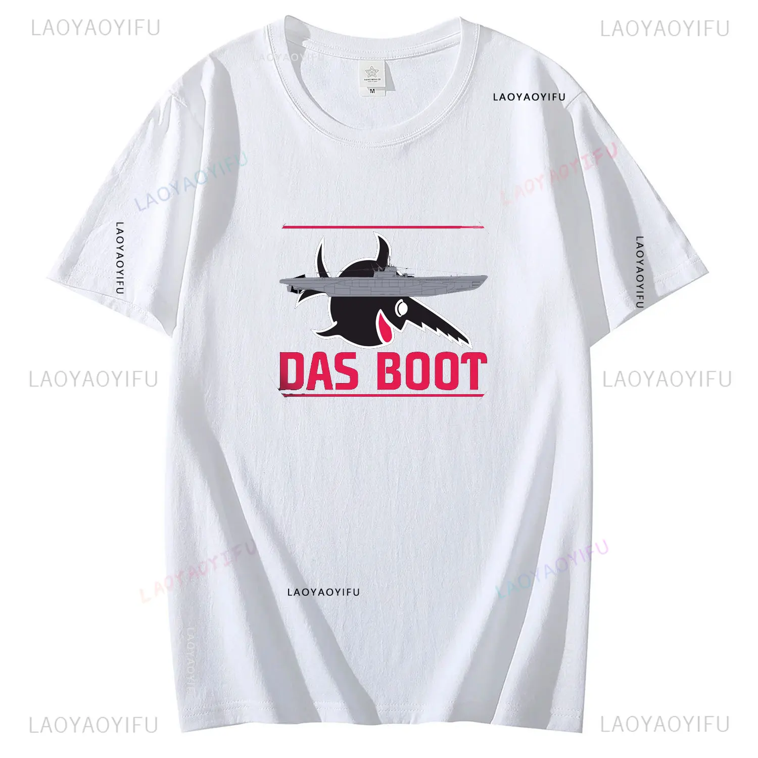 Summer Distressed Das Boot U-96 German U-Boat Submarine Cotton T-Shirt WWII German U-boat Retro Submarine Tshirt for Man Tops