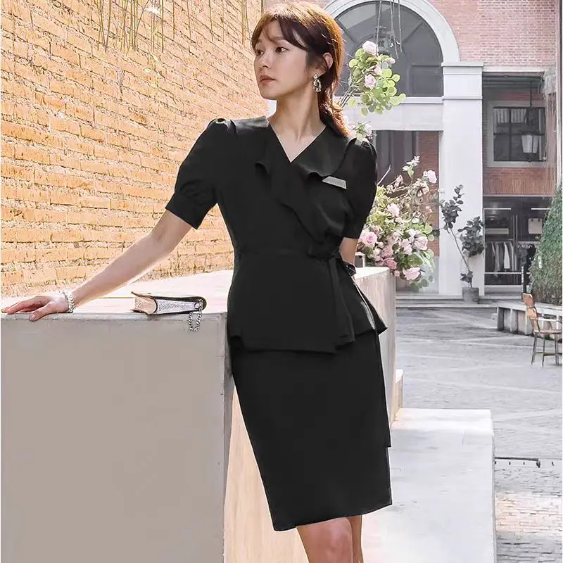 

New Beauty Salon Beautician Skin Management Pedicure Work Clothes Front Desk Korean Female Working Uniform Hospital Nurse Wear