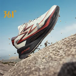 361 Degrees Flame 4x4 Men Running Shoes New Carbon Plate Racing Anti-slip Rebound Wear-resistant Stable Male Sneakers 672442201