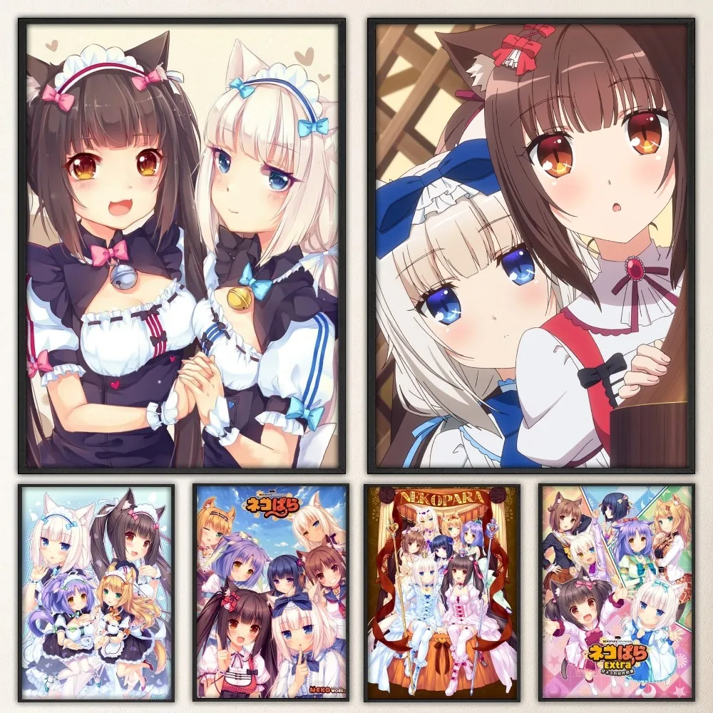 Nekopara Japanese Anime Poster Prints Poster Wall Painting Bedroom Living Room Wall Bar Restaurant Sticker Large