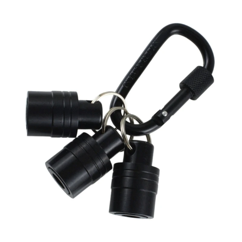 Bộ móc chìa khóa 1/4 Bit Holder, có móc carabiner toàn dành cho người xây dựng và người thợ 37JD