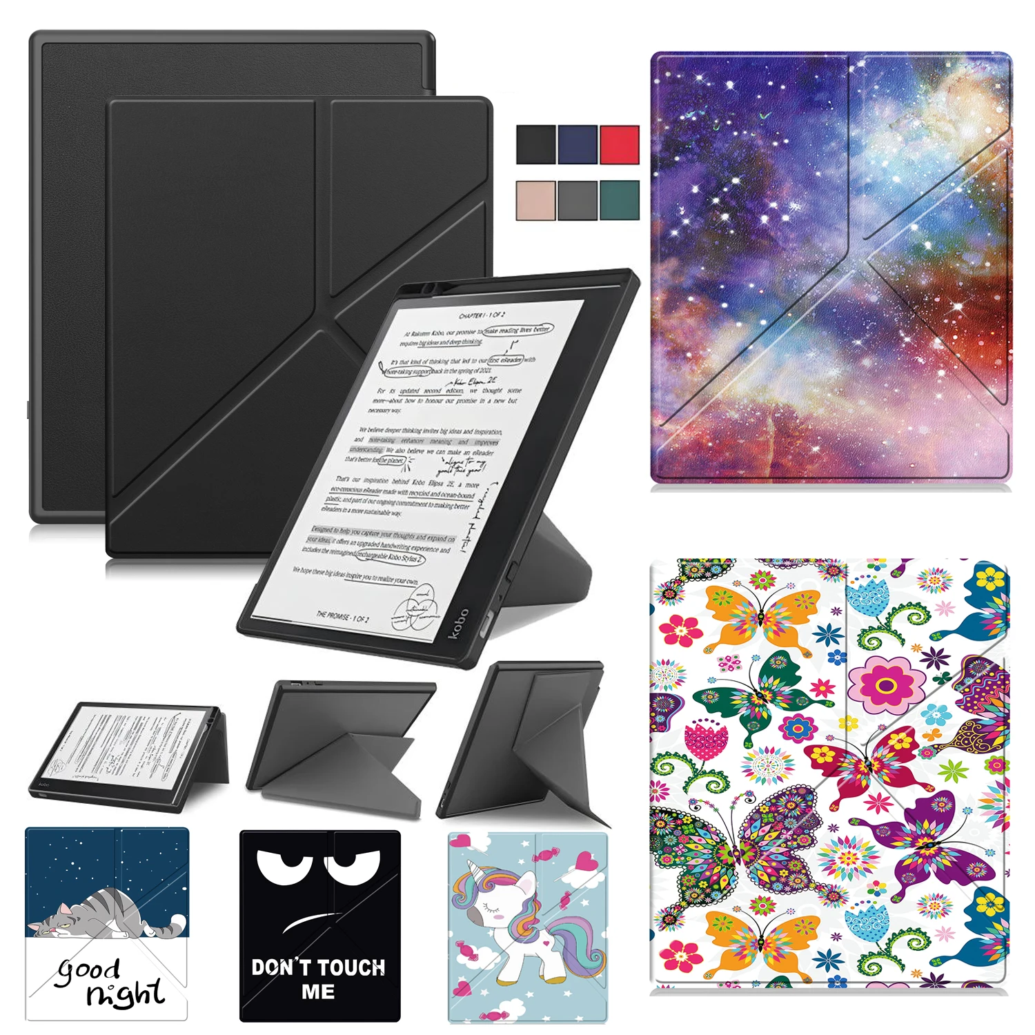 For Kobo Elipsa 2E Cover with Pencil Holder 10.3 inch 2023 Ereader Kobo Case PU Leather Ebook Sleep Wake Case Stand Accessories