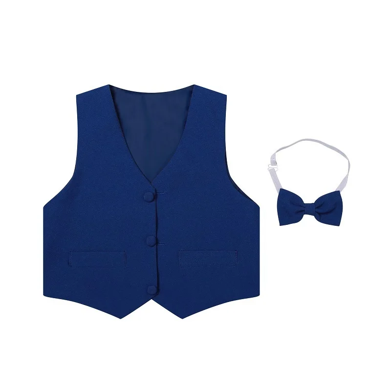 Fashion Baby Formal Clothes Set Blazer Jacket+Shirt+Vest+Bowtie+Pant 5PCS Infant Toddler Clothes Suit Party Baby Clothes 0-2Y