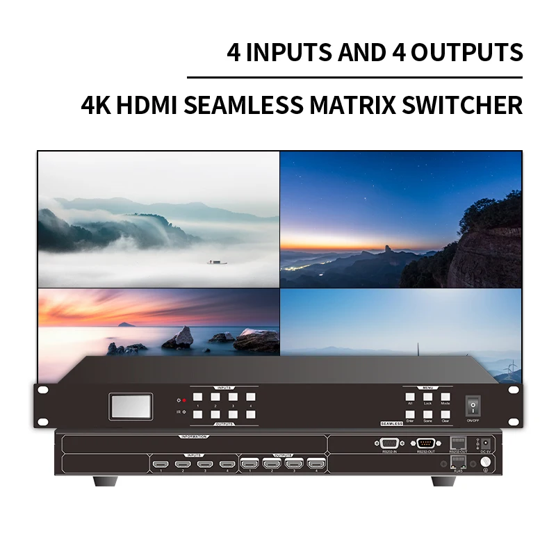 

Matrix Switch HDMI1.4 4X4 4K 30Hz Profesional Rack HDMI-compatible Splitter 4 In 4out With HDMI Audio Video Switcher EDID