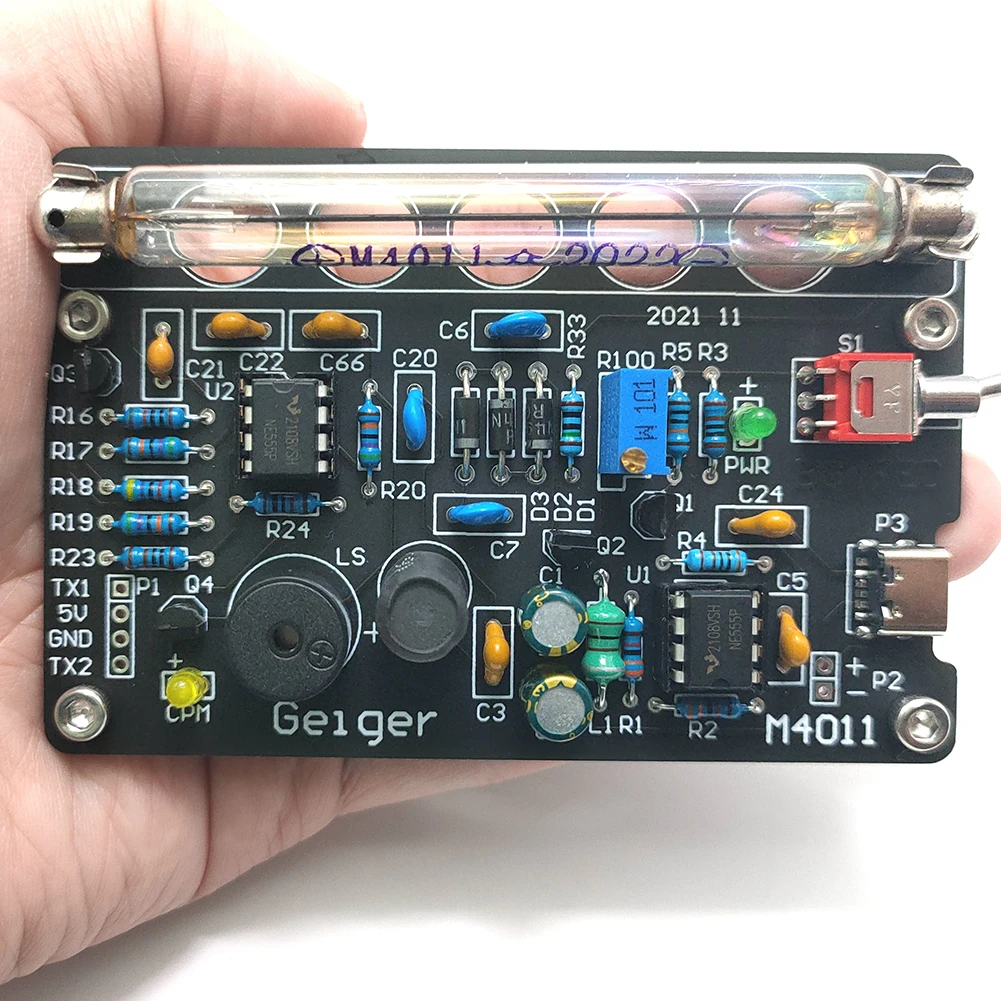 DIY Geiger Counter Kit Assembled Radiation Detector System Miller Tube Nuclear Radiation Detector Geiger Counter Kit Board