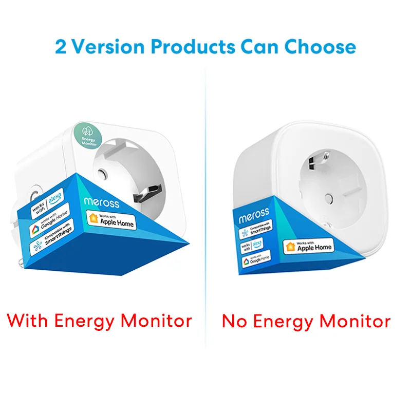 Meross 16A HomeKit Smart Plug With Energy Monitor EU WiFi Socket Remote Voice Control Support Alexa Google Assistant SmartThings