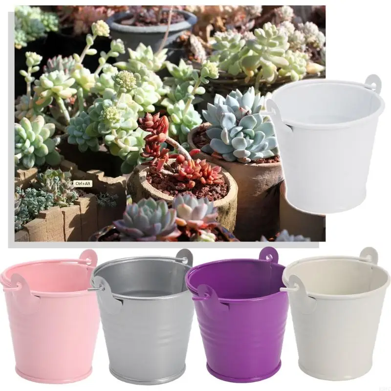 H9EC Mini Flower Pot с ручкой для хранения конфеты конфеты Организатор для хранения ковша для Хэллоуина Рождество Pary