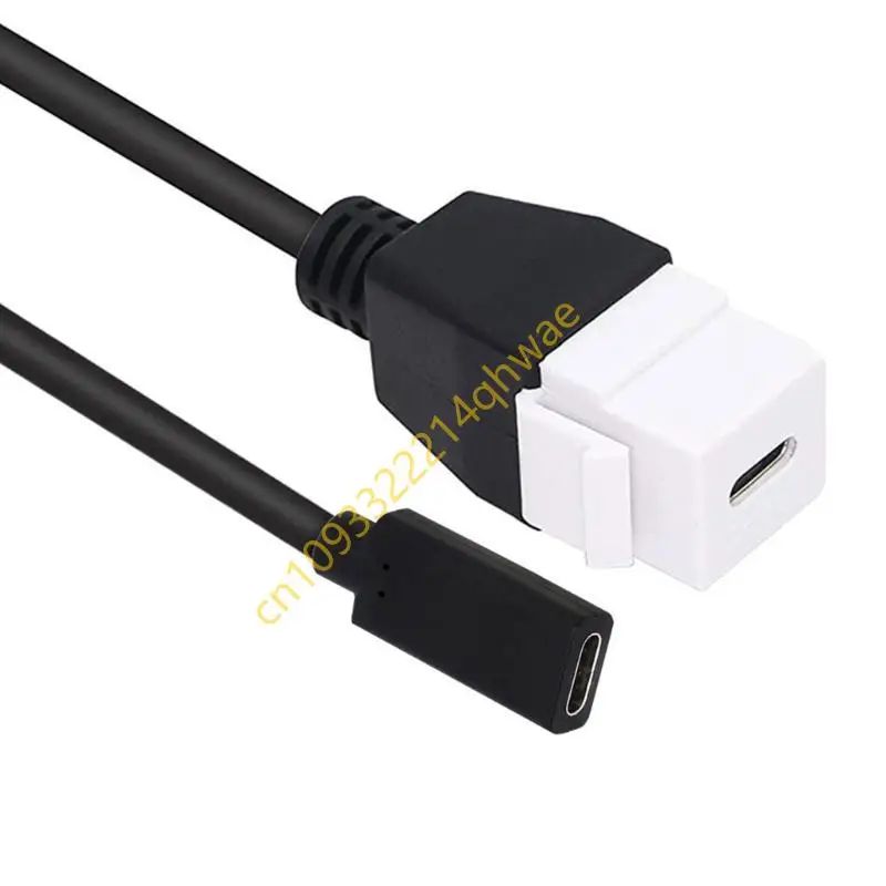 USB Type C Keystone Jacks Adapter Insert Cable 10Gbps Type C Female to Type C Keystone Female Insert Fast Speed Charging