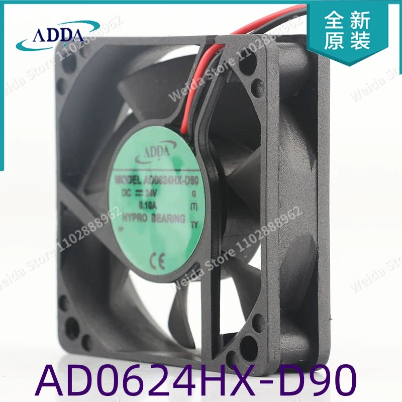

AD0624HX-D90 Original ADDA 6015 24V 0.10A 6CM 60X60X15MM 6CM 2-wire chassis oil bearing inverter axial flow silent fan
