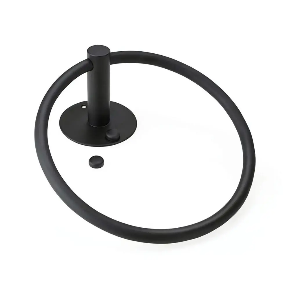 Wall Mounted Towel Ring Stainless Steel Round Holder Punch Free Bathroom Hanger Minimalist Organizer For Hand Towels
