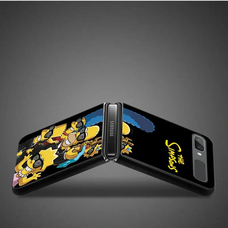 Phone Case For Samsung Galaxy Z Flip 4 Z Flip3 5G Case for Galaxy Z Flip PC Hard Shell The Simpsons Star Photograph Win Award