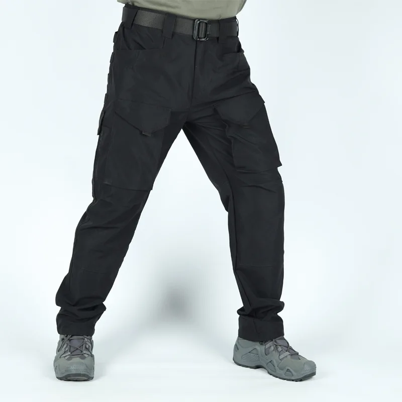 신상 남성 전술 바지 빠른 건조 멀티 포켓 카고 바지 캐주얼 전술 바지 내구성 작업 훈련 바지 루즈핏