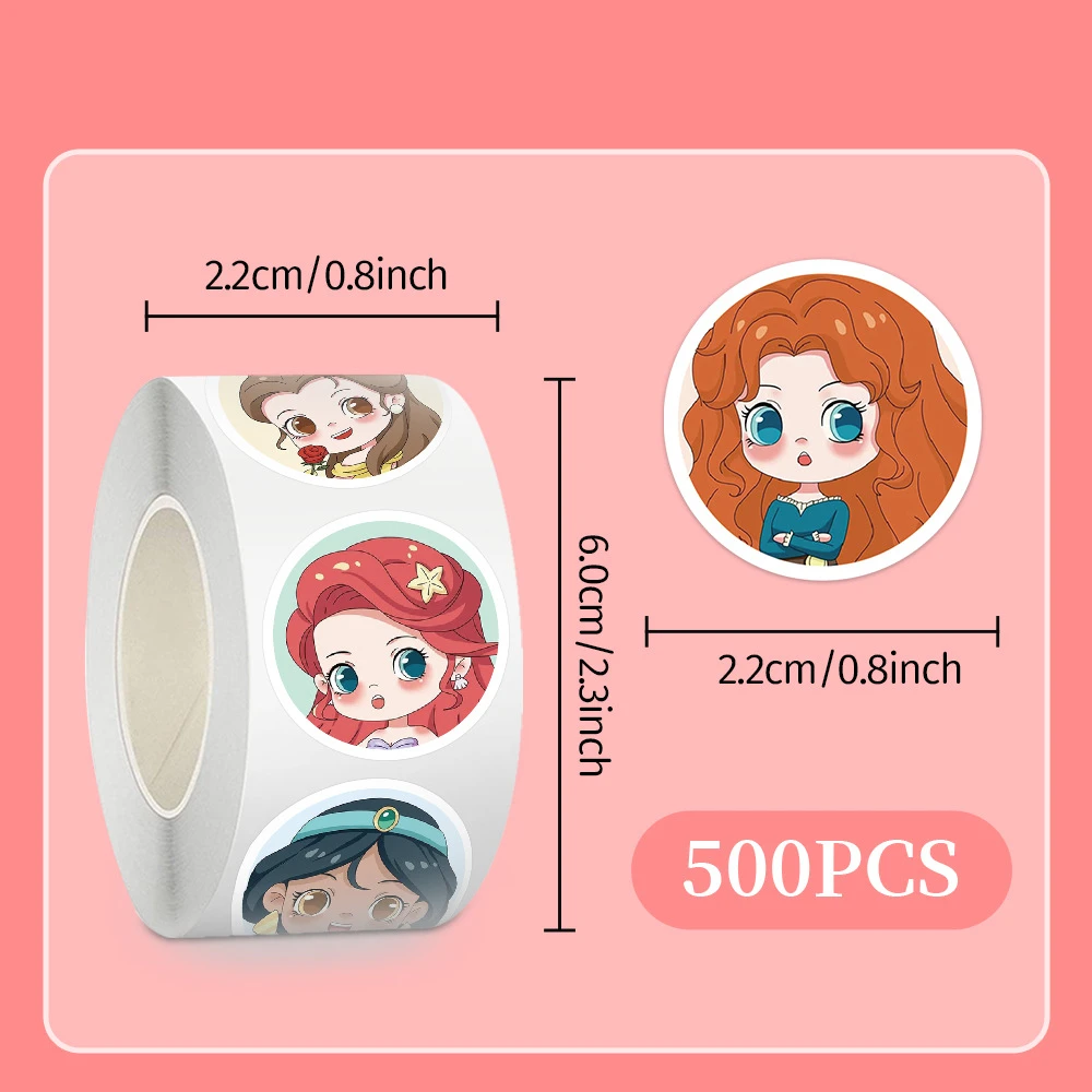 500 Uds. Blancanieves dibujos animados princesa álbum de recortes pegatinas de Disney DIY diario portátil equipaje Graffiti divertidos juguetes clásicos con estilo