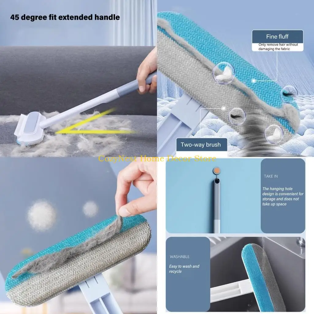 

92MF Pet Hair Lint Brush Hair Remover Clothes Lint Cleaner Pet Loose Hair Remover Efficient Lint Remover Brush for Couch Bed