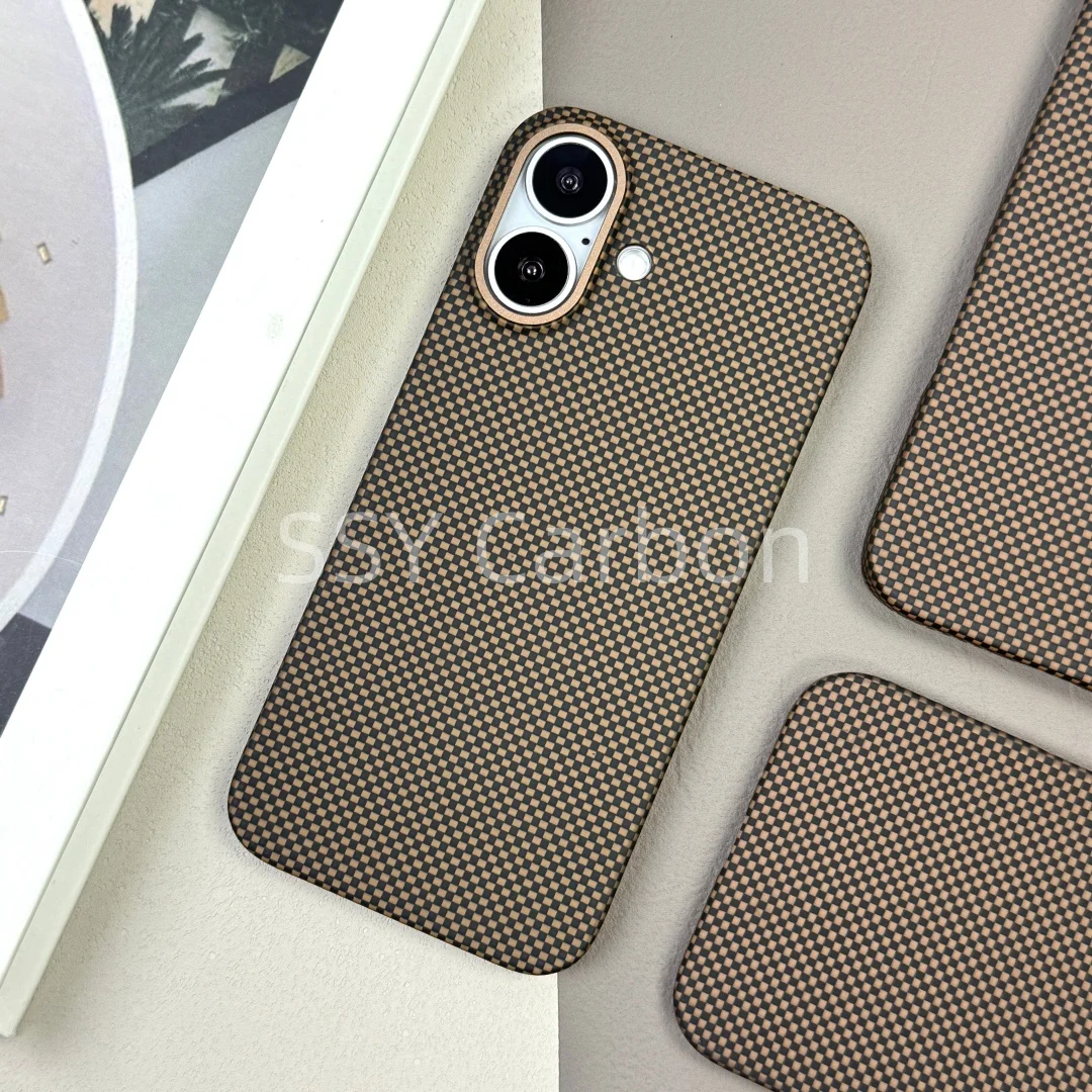 

Kevlar Aramid Fiber Case For iPhone 17pro Real Carbon Fiber 17 pro max Ultra-thin Ultra-light 17air Cover 17pro Luxury Shell
