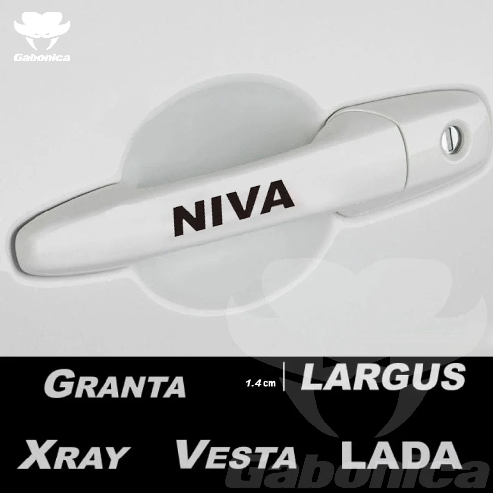 4pcs Car Reflective Decoration Sticker For LADA GRANTA LARGUS NIVA VESTA Xray Car Door Handle Sticker Decal Tuning Accessories