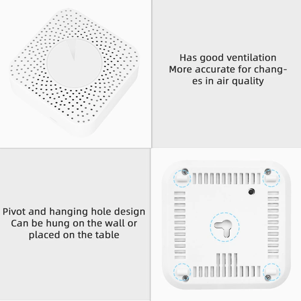 6 in 1 Air Quality Monitor Tuya WiFi Smart Air Housekeeper PM2.5/Formaldehyde/VOC/CO2/Temperature/Humidity Detector