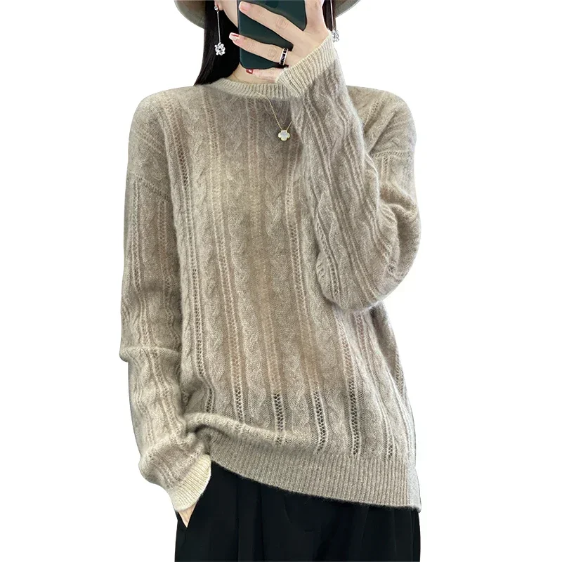 

Tailor Sheep High Quality Women Chinese Style Cashmere Thick Sweaters Autumn O-Neck Knitted Pullovers Bottoming Fashion Jumper