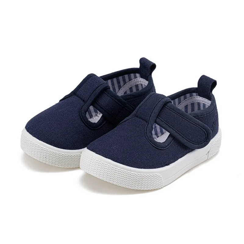 Toddler Girls T-Strap Canvas Sneakers Little Kids Classical Comfortable Mary Jane Canvas Flats Non-Slip Casual Canvas Sneaker