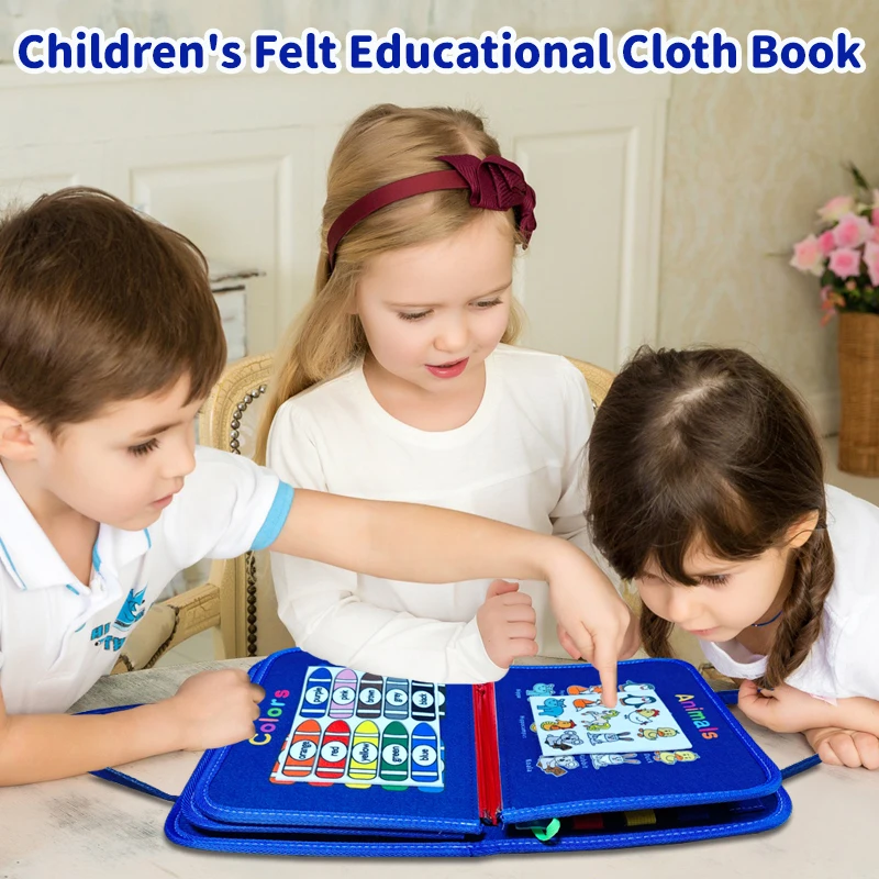 

Montessori Toddlers Quiet Books Felt Cloth Book Activity Quiet Books Busy Board Kids Travel Toy Educational Sensory Toys Gifts