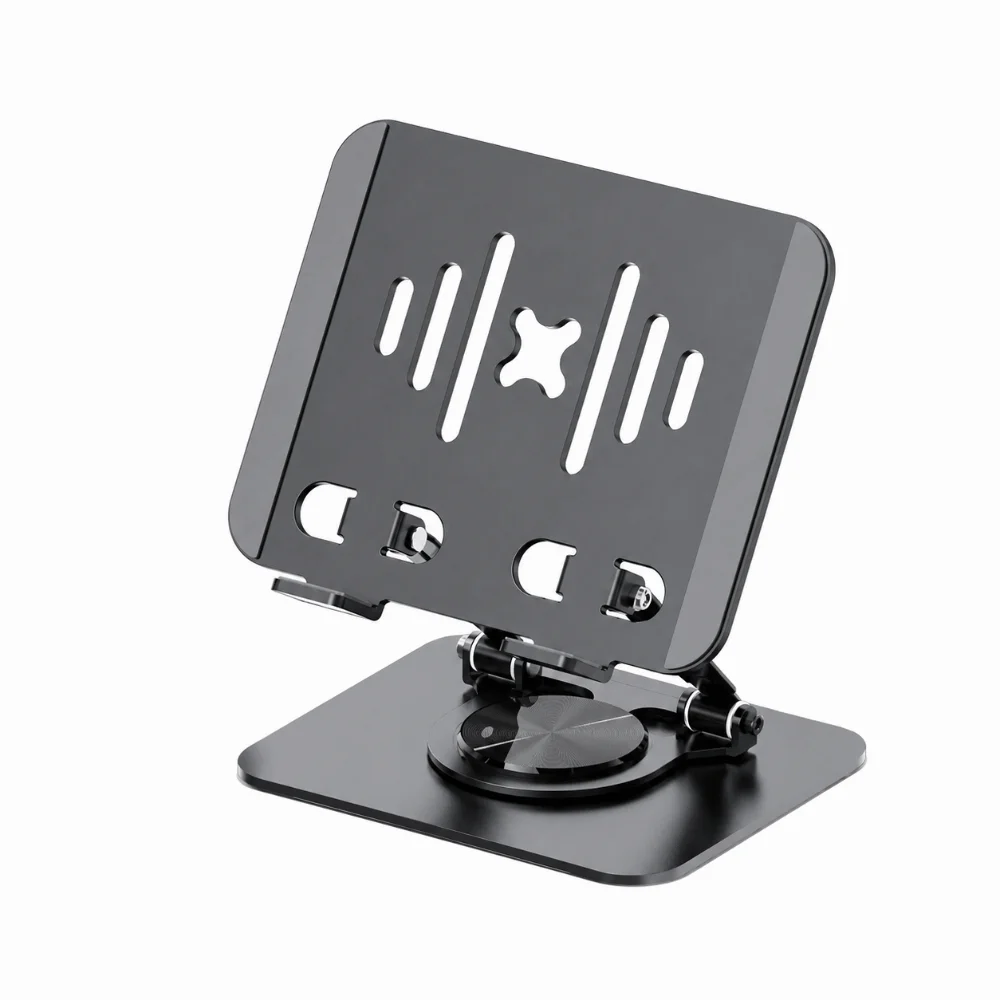 Tablet Accessories Carbon Steel Tablet Stand Adjustable 360 Degree Rotation Desk Stand Portable Universal Tablet Rack Desk Use