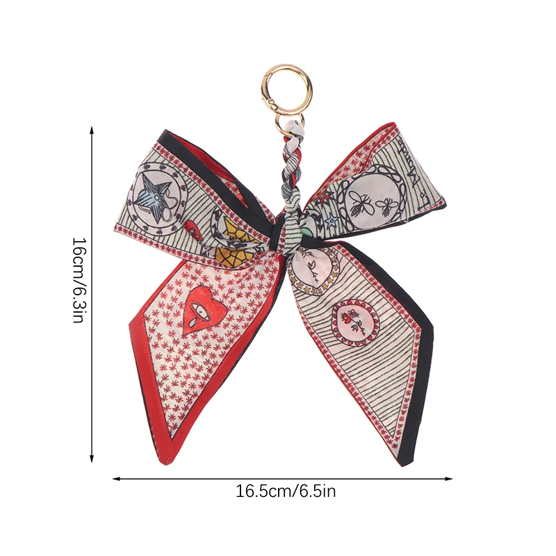 tipoCC88 pratiqueCC88품Camellia Jedwabny szalik Bowknot Brelok do kluczy Świeża damska torba Decor .Wstążka Kokarda Romantyczna torba Urok Modne akcesoria — zdjęcie 6