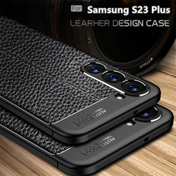 For Samsung Galaxy S23 Plus Case Cover Samsung S23 S 23 Plus Ultra Capa Shockproof TPU Leather For Fundas Samsung S23 Plus Coque
