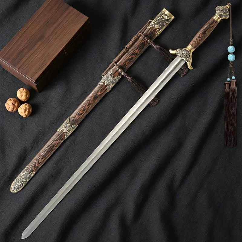 Traditional Chinese Tai Chi Practice Sword Morning Martial Art Training Soft Flexible Blade Cultural Heritage Sword Unsharpened