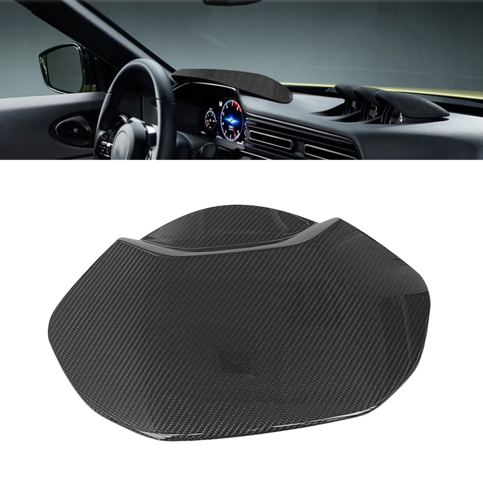 

For Nissan Z 2023-2025 Coupe 2-Door Dry Carbon Fiber Interior Dashboard Dash Pad Instrument Gauge Pod Panel Upper Trim Cover